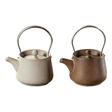 Maxbell 200ml Ceramic Teapot Tea Pot with Tea Strainer Holes for Home Hiking Outdoor white