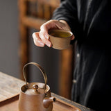 Maxbell 200ml Ceramic Teapot Tea Pot with Tea Strainer Holes for Home Hiking Outdoor white