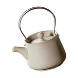 Maxbell 200ml Ceramic Teapot Tea Pot with Tea Strainer Holes for Home Hiking Outdoor white