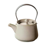 Maxbell 200ml Ceramic Teapot Tea Pot with Tea Strainer Holes for Home Hiking Outdoor white