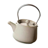 Maxbell 200ml Ceramic Teapot Tea Pot with Tea Strainer Holes for Home Hiking Outdoor white