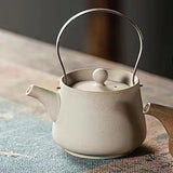 Maxbell 200ml Ceramic Teapot Tea Pot with Tea Strainer Holes for Home Hiking Outdoor white