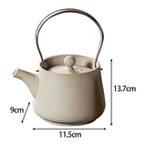 Maxbell 200ml Ceramic Teapot Tea Pot with Tea Strainer Holes for Home Hiking Outdoor white