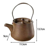 Maxbell 200ml Ceramic Teapot Tea Pot with Tea Strainer Holes for Home Hiking Outdoor brown