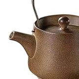 Maxbell 200ml Ceramic Teapot Tea Pot with Tea Strainer Holes for Home Hiking Outdoor brown