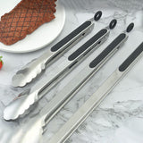Maxbell BBQ Tongs Tweezer Hanging Serving Tongs Pastry Clamp Barbecue Grilling Tongs 9 inch