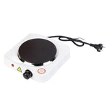 Maxbell Electric Heater Cooktop Single Burner Kitchen Cooktop for Indoor Car Camping Single 1000W White
