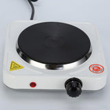 Maxbell Electric Heater Cooktop Single Burner Kitchen Cooktop for Indoor Car Camping Single 1000W White