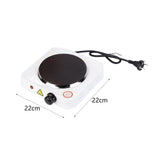 Maxbell Electric Heater Cooktop Single Burner Kitchen Cooktop for Indoor Car Camping Single 1000W White