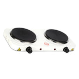 Maxbell Electric Heater Cooktop Single Burner Kitchen Cooktop for Indoor Car Camping Double 2000W White