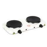 Maxbell Electric Heater Cooktop Single Burner Kitchen Cooktop for Indoor Car Camping Double 2000W White