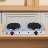 Maxbell Electric Heater Cooktop Single Burner Kitchen Cooktop for Indoor Car Camping Double 2000W White