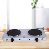Maxbell Electric Heater Cooktop Single Burner Kitchen Cooktop for Indoor Car Camping Double 2000W White