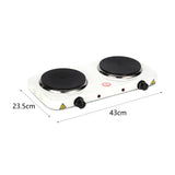 Maxbell Electric Heater Cooktop Single Burner Kitchen Cooktop for Indoor Car Camping Double 2000W White