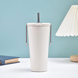 Maxbell Stainless Steel Insulated Cup Practical Tea Coffee Mug for Travel Office Bar White