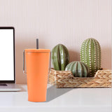 Maxbell Stainless Steel Insulated Cup Practical Tea Coffee Mug for Travel Office Bar Orange