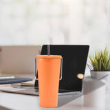 Maxbell Stainless Steel Insulated Cup Practical Tea Coffee Mug for Travel Office Bar Orange