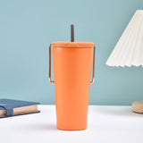 Maxbell Stainless Steel Insulated Cup Practical Tea Coffee Mug for Travel Office Bar Orange