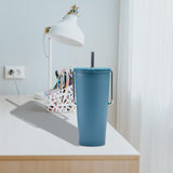 Maxbell Stainless Steel Insulated Cup Practical Tea Coffee Mug for Travel Office Bar Blue