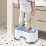 Maxbell Shower Stool Lightweight Non Slip Kids Step Stool for Bedroom Playroom Decor Blue