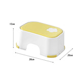 Maxbell Shower Stool Lightweight Non Slip Kids Step Stool for Bedroom Playroom Decor Yellow