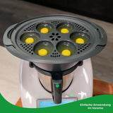 Maxbell Egg Poachers Multifunction Stand Six Cup Egg Steamer for TM5 TM6 Accessories