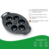 Maxbell Egg Poachers Multifunction Stand Six Cup Egg Steamer for TM5 TM6 Accessories