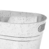 Maxbell 2xGalvanized Metal Ice Bucket Large Galvanized Beverage Tub for Beverage Party