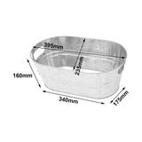 Maxbell 2xGalvanized Metal Ice Bucket Large Galvanized Beverage Tub for Beverage Party