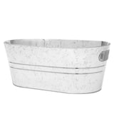 Maxbell 2xGalvanized Metal Ice Bucket Large Galvanized Beverage Tub for Beverage Party