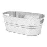Maxbell 2xGalvanized Metal Ice Bucket Large Galvanized Beverage Tub for Beverage Party