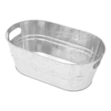 Maxbell 2xGalvanized Metal Ice Bucket Large Galvanized Beverage Tub for Beverage Party