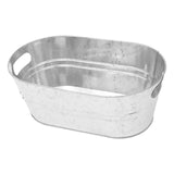 Maxbell 2xGalvanized Metal Ice Bucket Large Galvanized Beverage Tub for Beverage Party