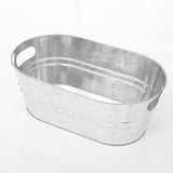Maxbell 2xGalvanized Metal Ice Bucket Large Galvanized Beverage Tub for Beverage Party