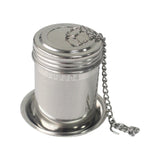 Maxbell Maxbell Tea Steeper Basket Infuser Slim Threaded Lid Filter Tea Drain for Seasonings Small round hole