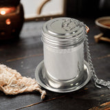Maxbell Maxbell Tea Steeper Basket Infuser Slim Threaded Lid Filter Tea Drain for Seasonings Small round hole