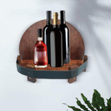 Maxbell Wine Rack Wall Mounted Vintage Display Rack for Pantry Wine Enthusiasts Home