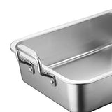 Maxbell Oven Roaster Tray Stainless Steel Oil Leak Baking Pan for Barbecue Grill BBQ