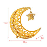 Ramadan Tray Plates Ramadan Moon Star Dinner Plate for Mubarak Home Festival S Golden