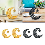 Ramadan Tray Plates Ramadan Moon Star Dinner Plate for Mubarak Home Festival S Golden