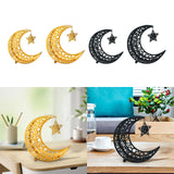 Ramadan Tray Plates Ramadan Moon Star Dinner Plate for Mubarak Home Festival S Golden