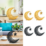 Ramadan Tray Plates Ramadan Moon Star Dinner Plate for Mubarak Home Festival S Golden