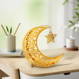 Ramadan Tray Plates Ramadan Moon Star Dinner Plate for Mubarak Home Festival S Golden