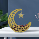 Ramadan Tray Plates Ramadan Moon Star Dinner Plate for Mubarak Home Festival S Golden