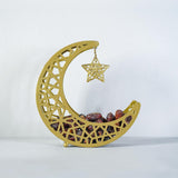 Ramadan Tray Plates Ramadan Moon Star Dinner Plate for Mubarak Home Festival S Golden
