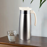 Stainless Steel Water Jug Teapot Lemonade Kettle for Milk Drink Hot and Cold White