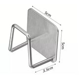 Maxbell Maxbell 2 Pieces Sponge Holder Easy to Install Adhesive Stainless Steel Hanging Rack silver