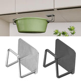 Maxbell Maxbell 2 Pieces Sponge Holder Easy to Install Adhesive Stainless Steel Hanging Rack silver
