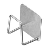 Maxbell Maxbell 2 Pieces Sponge Holder Easy to Install Adhesive Stainless Steel Hanging Rack silver
