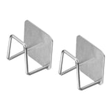 Maxbell Maxbell 2 Pieces Sponge Holder Easy to Install Adhesive Stainless Steel Hanging Rack silver